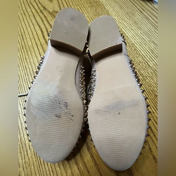EUC Spiked Saddle Shoe Nude Gold 7M - Picture 8 of 8